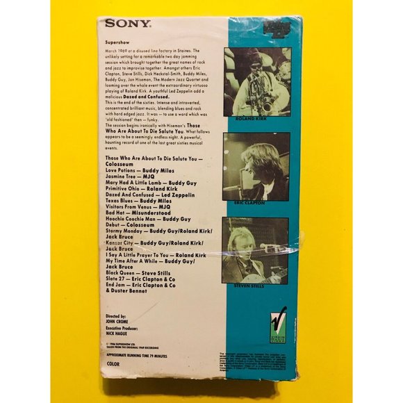 Supershow Led Zeppelin Eric Clapton Jack Bruce Beta Betamax Video Tape - Picture 2 of 2